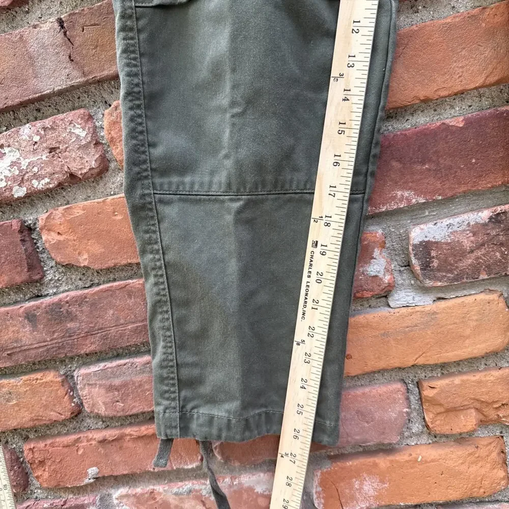 EMPYRE RELAX CARGO PANTS GREEN MENS SIZE 30x26 MILITARY SKATE Y2K BUTTON FLY